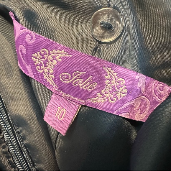 Navy Peplum Dress - Picture 3 of 3